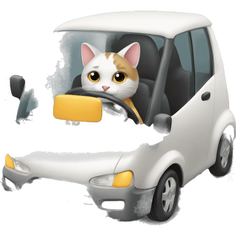 Cat driving cR emoji