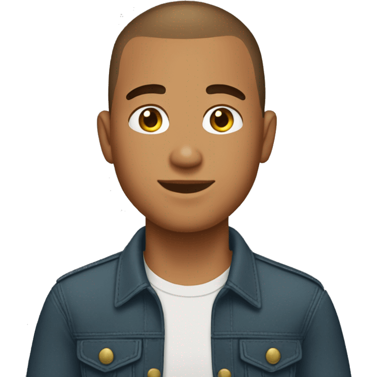 brown buzzcut haired, 25 years old tanned boy emoji