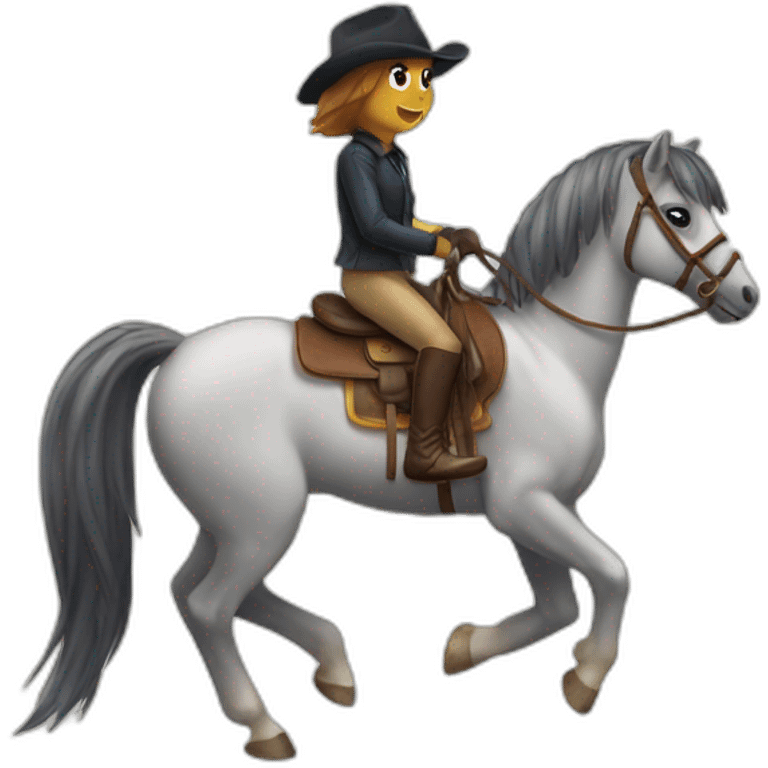 pony riding a horse emoji