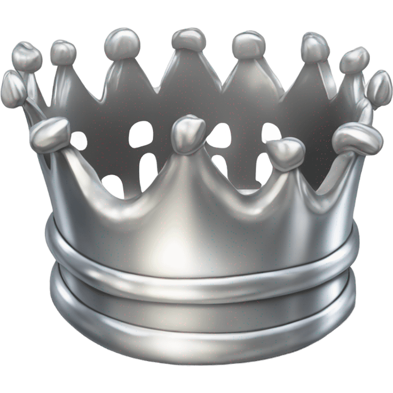 Silver tooth crown emoji