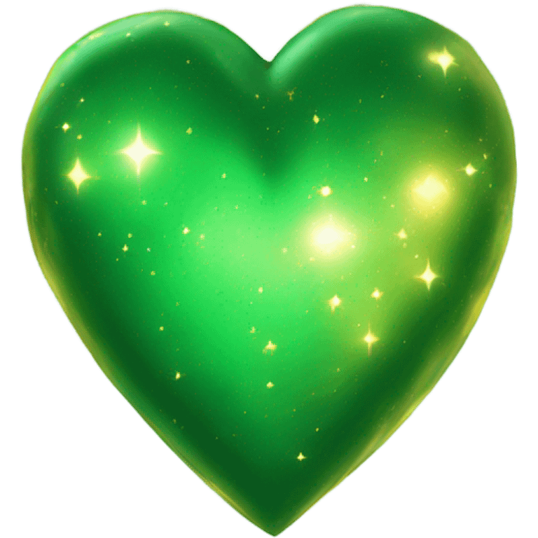 Green gold cosmic heart  emoji