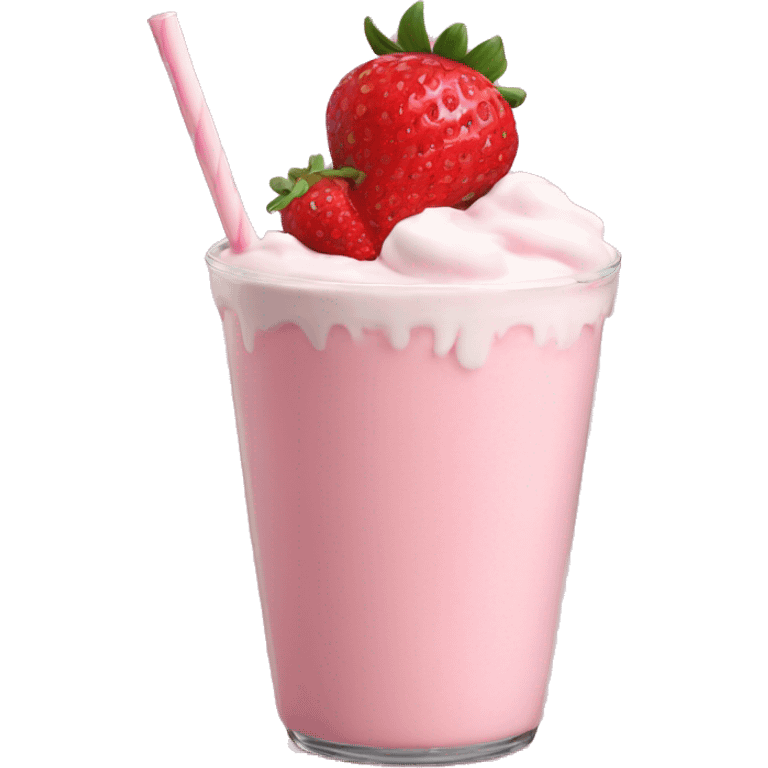 strawberry milkshake emoji