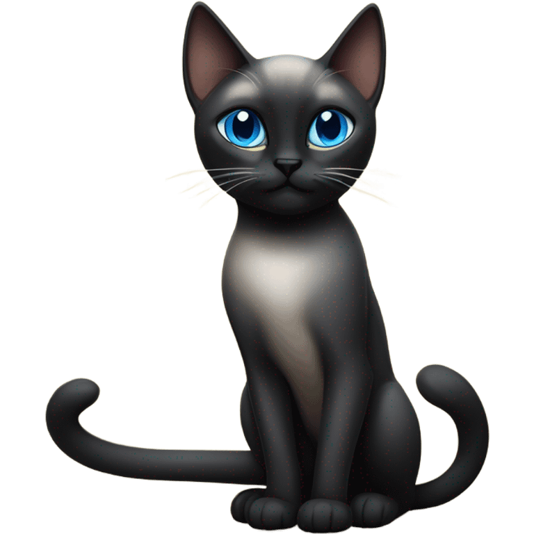 Siamese cat and black cat emoji