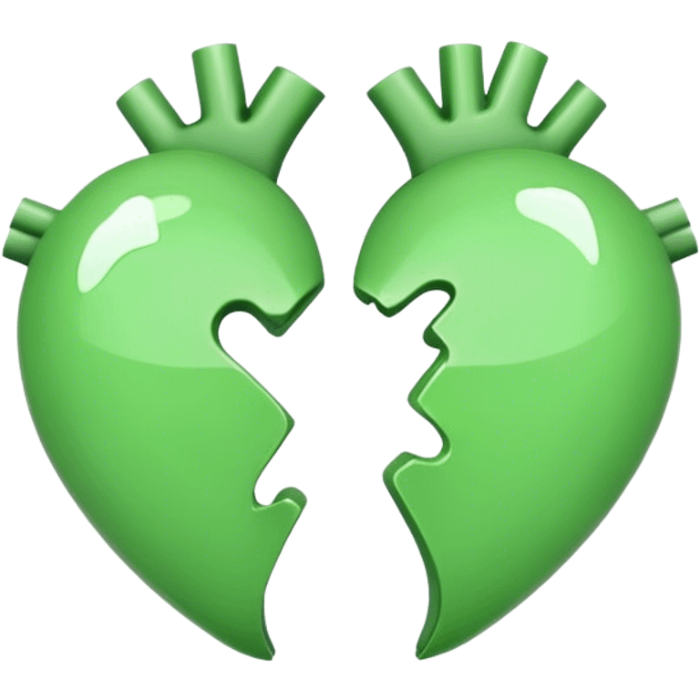 Light green heart break emoji