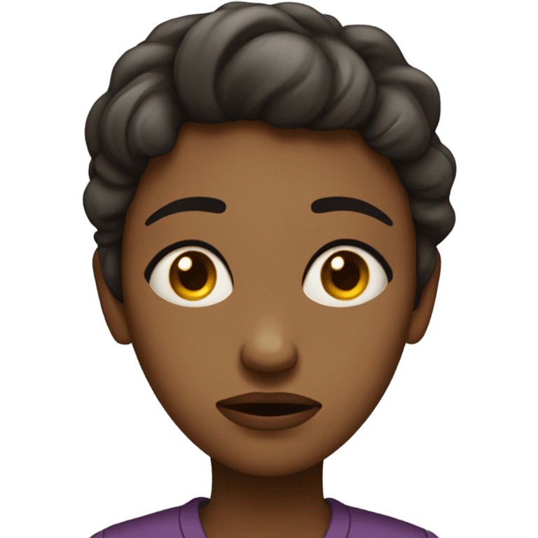 anxious looking woman emoji