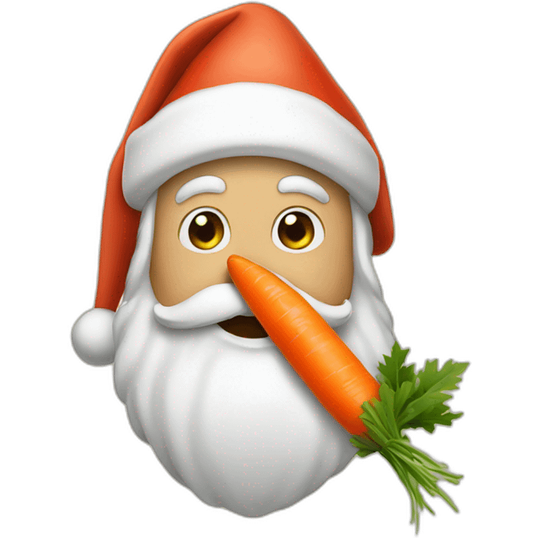 santa eating a carrot emoji