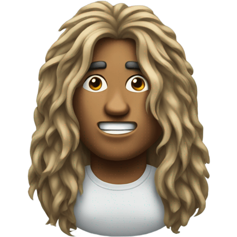 The rock with hair emoji