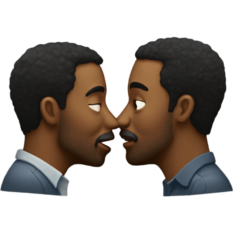 two men kissing emoji