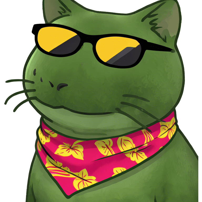 Cat with sunglasses emoji