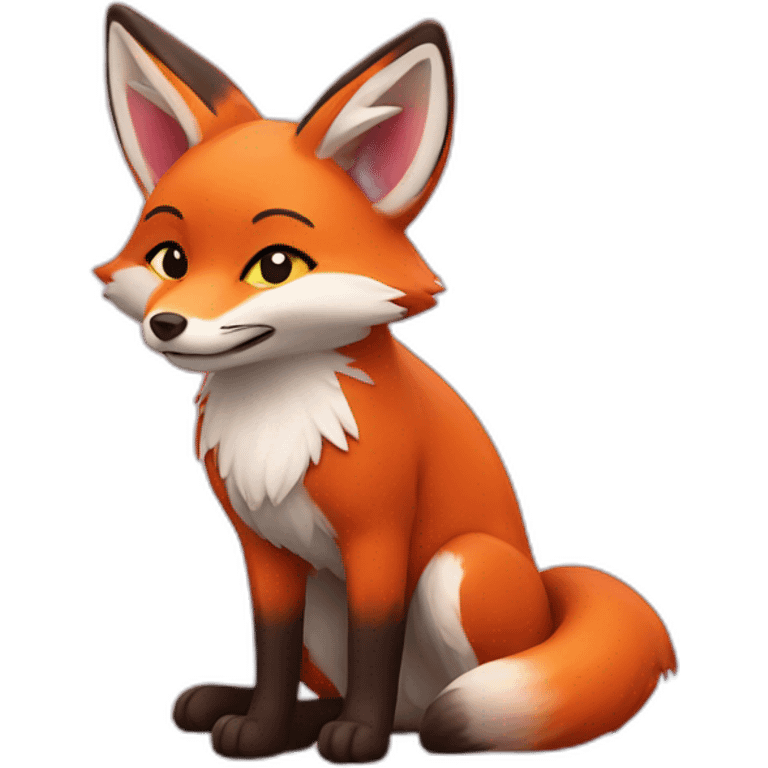 Fox with sakura emoji