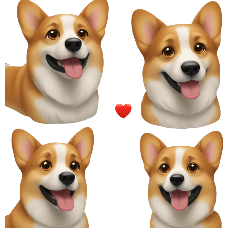 My emoji with a corgi dog emoji