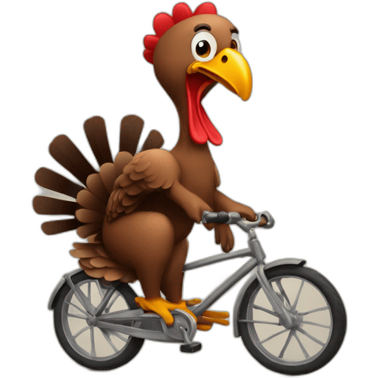 turkey-Riding-a-bike emoji