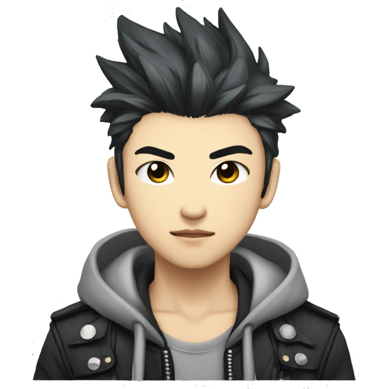 Cute Edgy Attractive Asian Anime Punk Male Character emoji