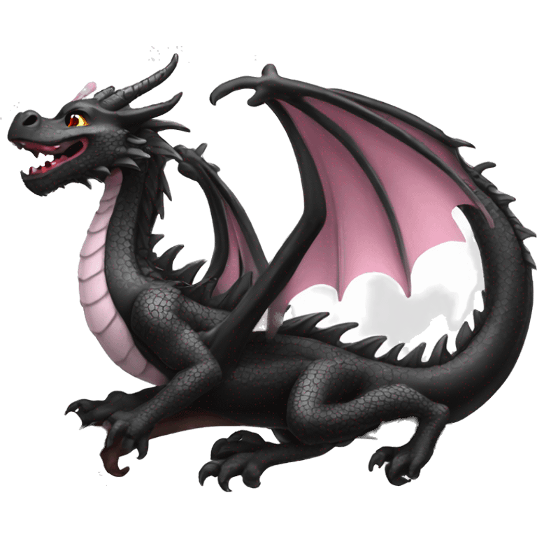 Sweet black Dragon Cherry Blossoms emoji