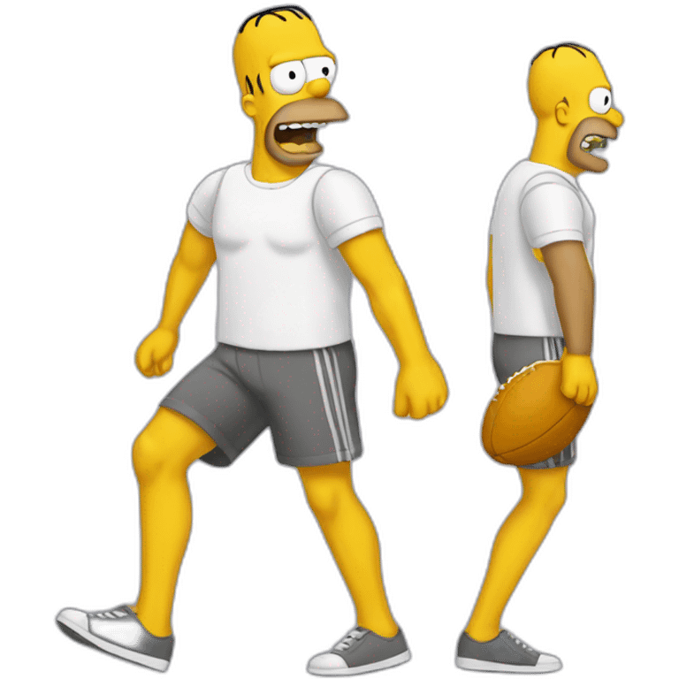 Homer au foot emoji