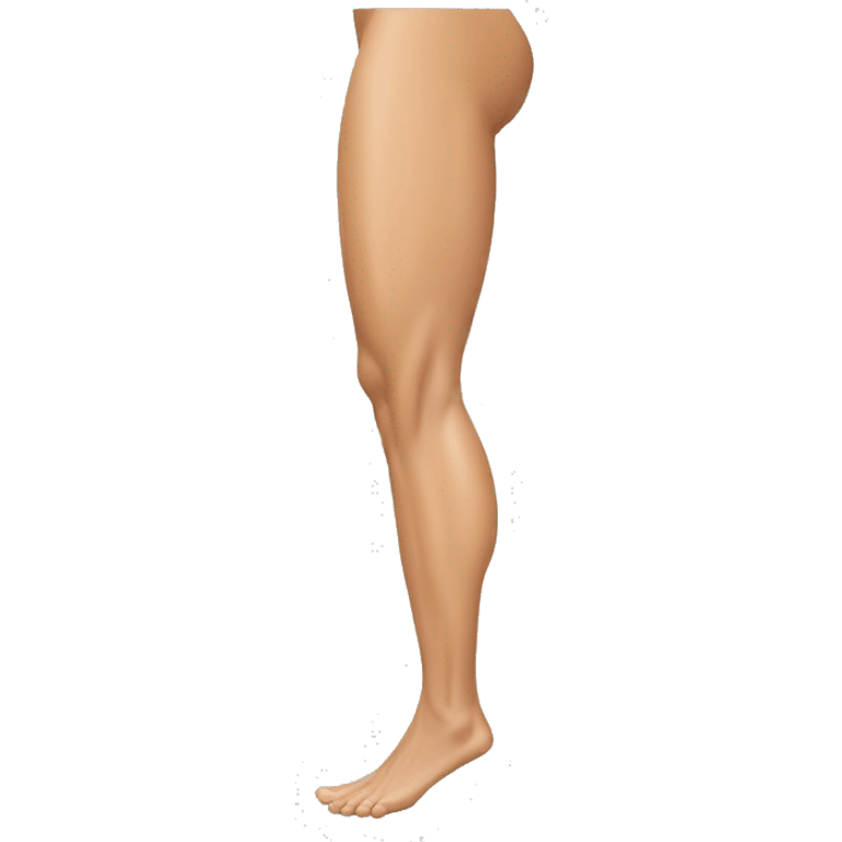 Woman leg calves muscles, fit Caucasian woman emoji