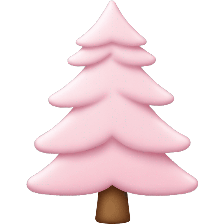 pastel pink christmas tree emoji