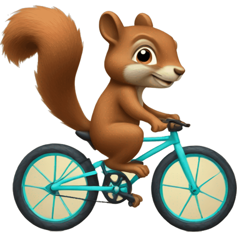 Squirrel riding a bike emoji