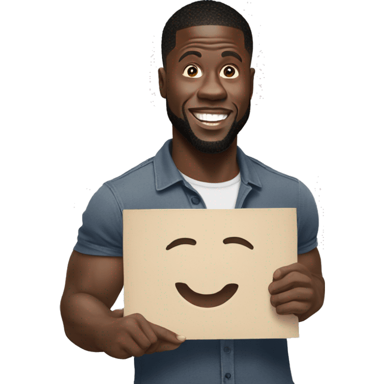 kevin hart holding sign emoji