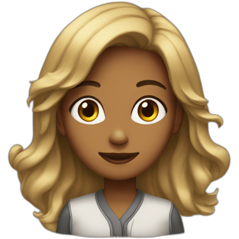 Une fille avec hajiba emoji