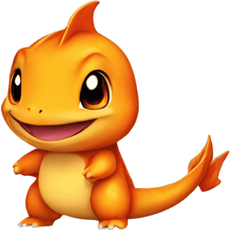 Charmander with a flame on tail-tip emoji