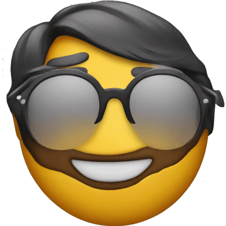 Kiss emoji with sunglasses emoji