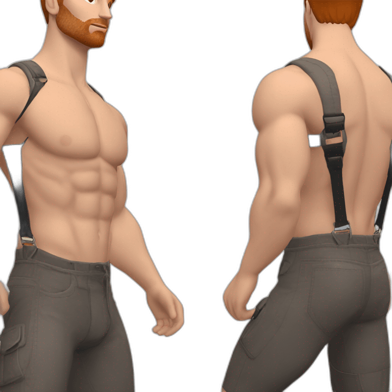 sexy-fit-pose-gingerbrunette-caucasian-gayharness-man emoji