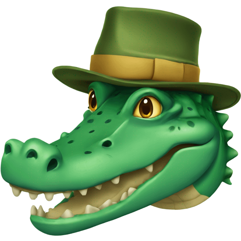 Croc with hat emoji