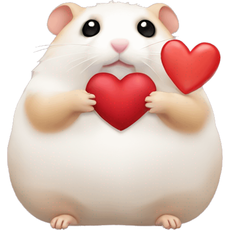 hamster with heart pillow emoji