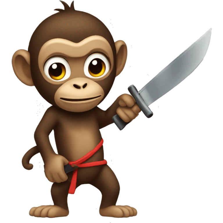 A monkey with a machete emoji