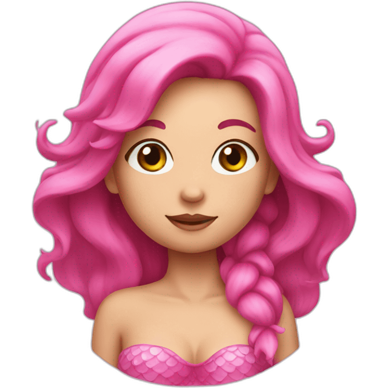 Pink mermaid emoji