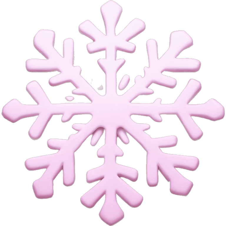 warm light pink snowflake  emoji