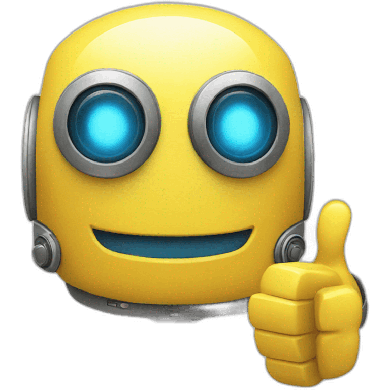 happy robot thumbs up emoji