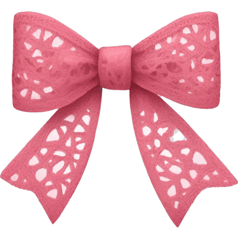 Pink lace bow emoji