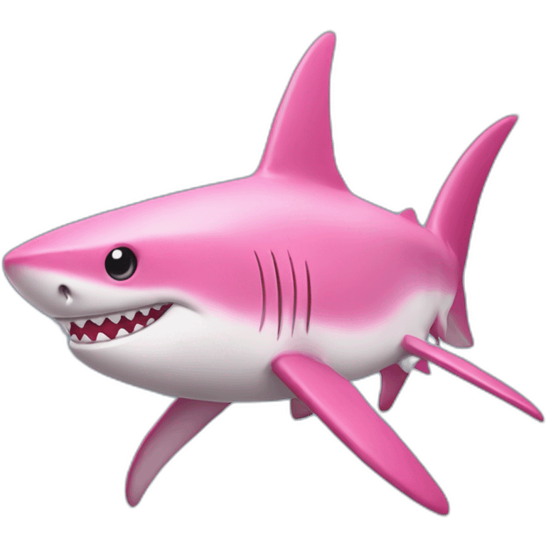 Pink shark  emoji