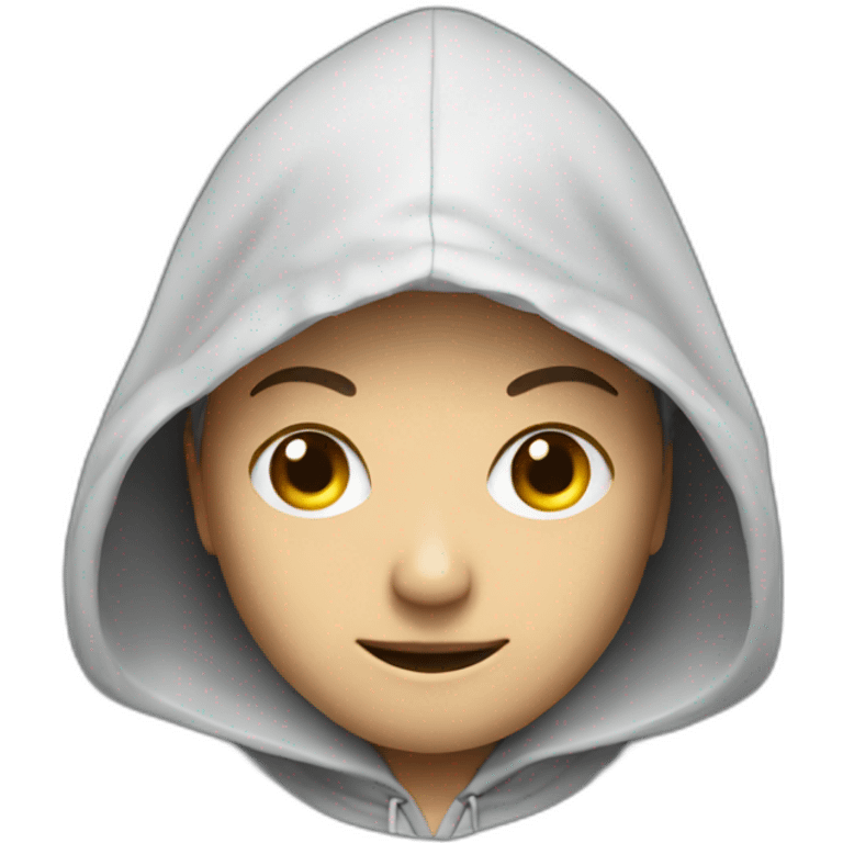 A head of a young hacker with a hood, only the head not the bust emoji