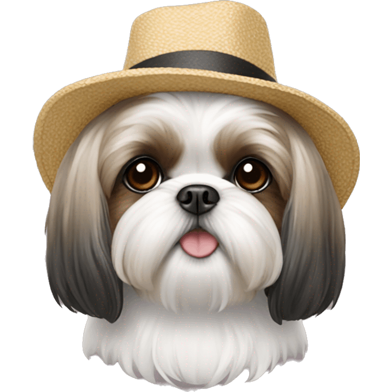 shih tzu in a hat emoji