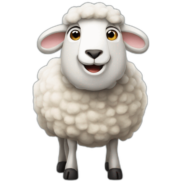 sheep saying hey emoji