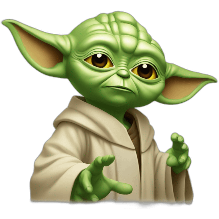 master yoda with one hand up in stop sign emoji