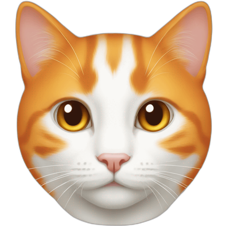 Orange cat and Pure white cat emoji