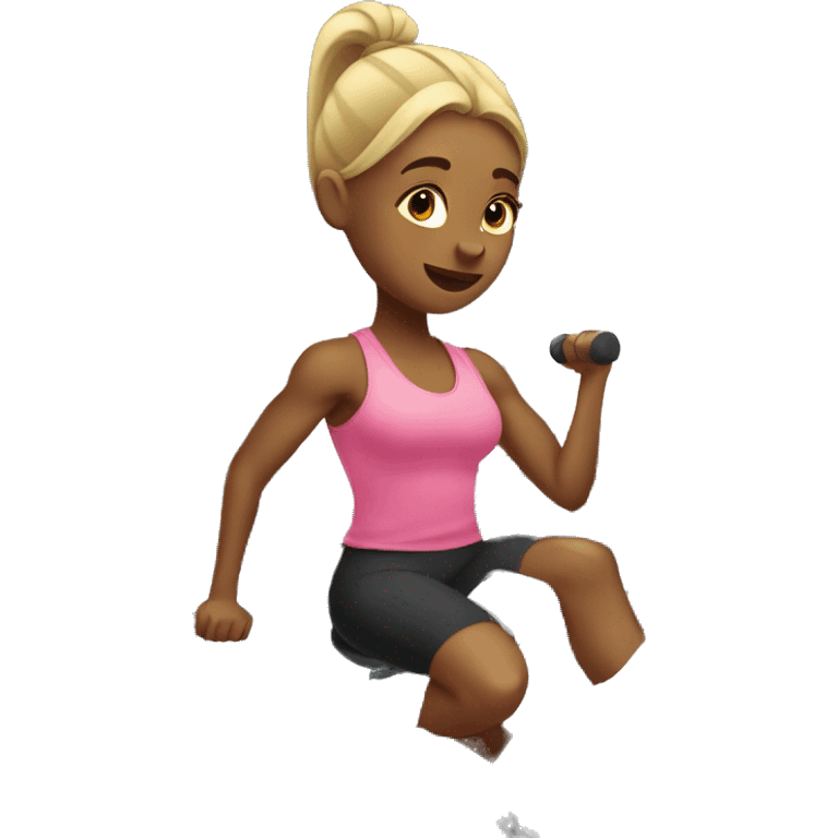 Girl working out in a gym emoji