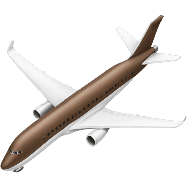 brown airplane emoji