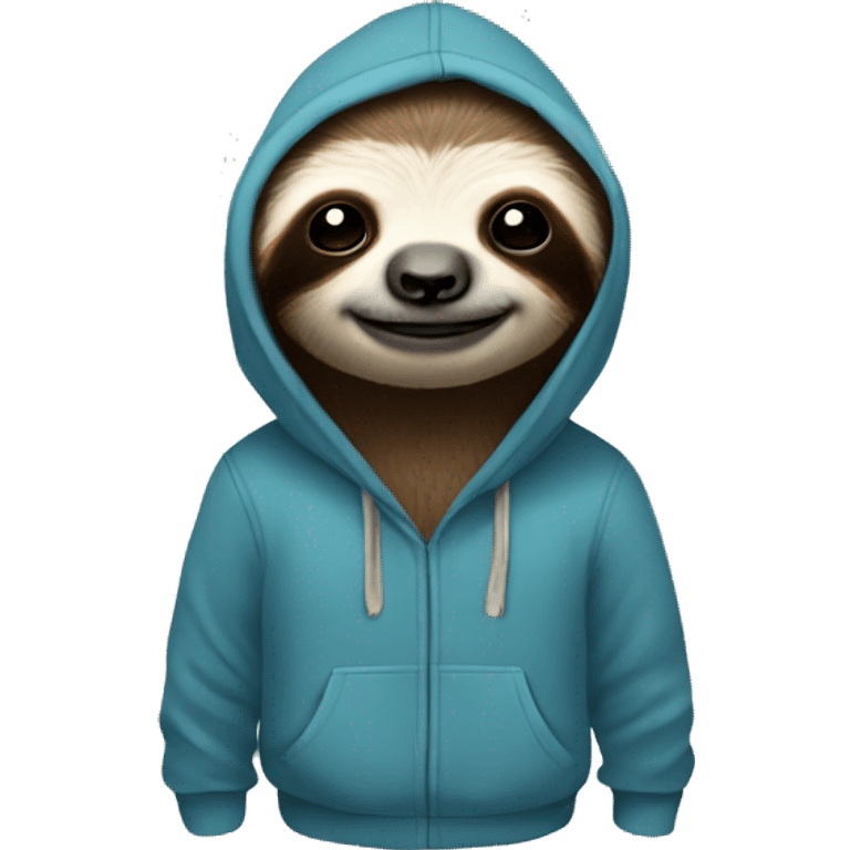 Sloth in hoodie emoji