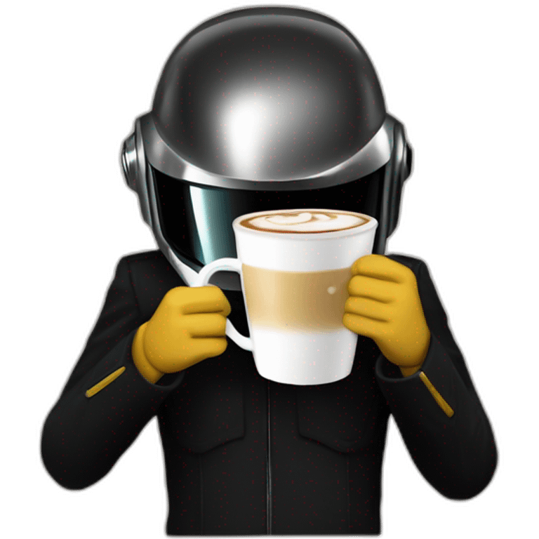 Daft punk holding cappuccino  emoji