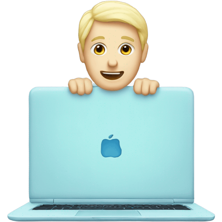 pastel blue laptop emoji