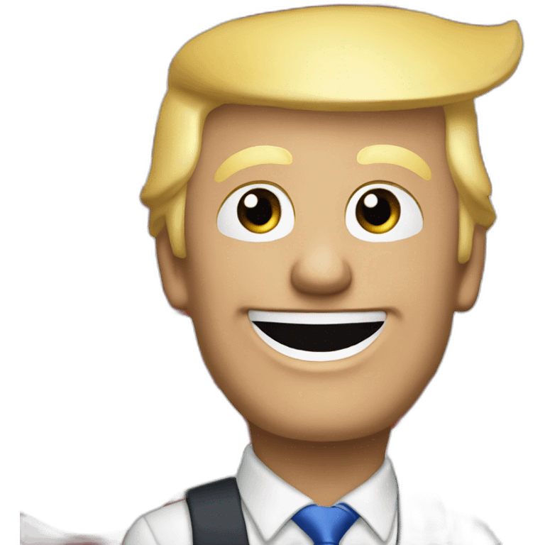 Donald trump happy with American flag  emoji