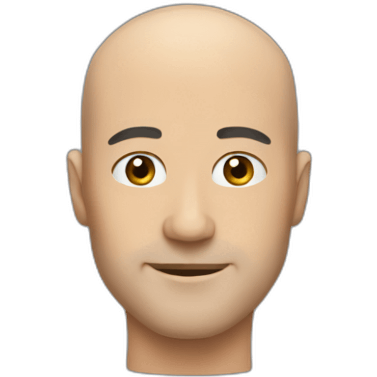 Top of bald man head emoji