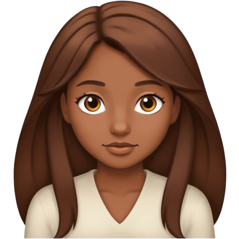 Pretty brown haired girl emoji