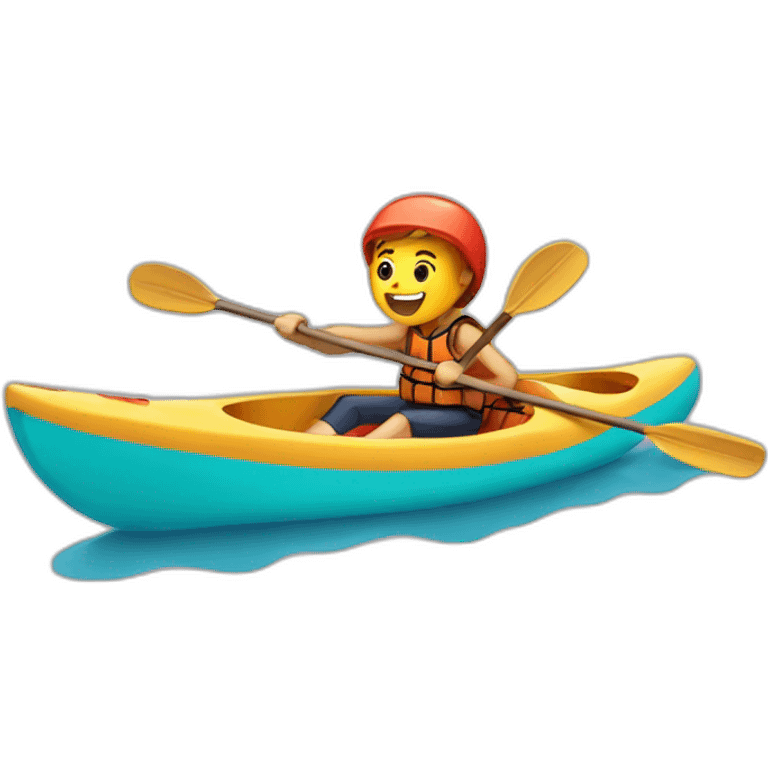 eating pizza in kayak emoji