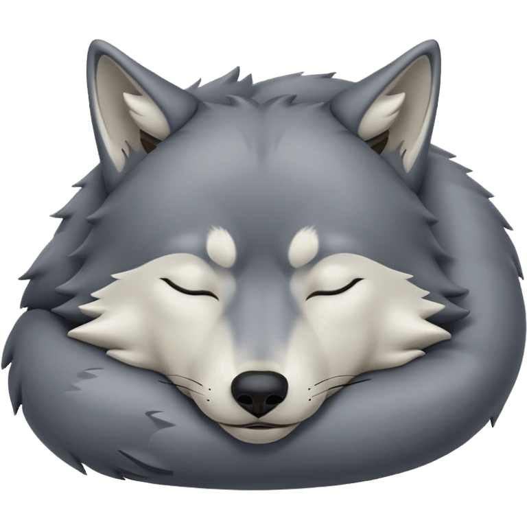 wolf sleeping emoji